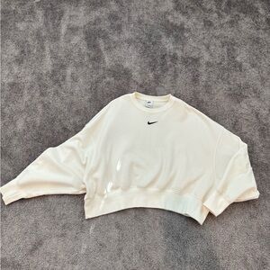 Nike white Sweatshirt with Black Logo